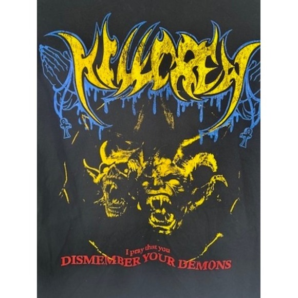 KILL CREW Tee Long Sleeve Shirt XL Black Dismember Your Demons Graphic Print - Picture 2 of 6
